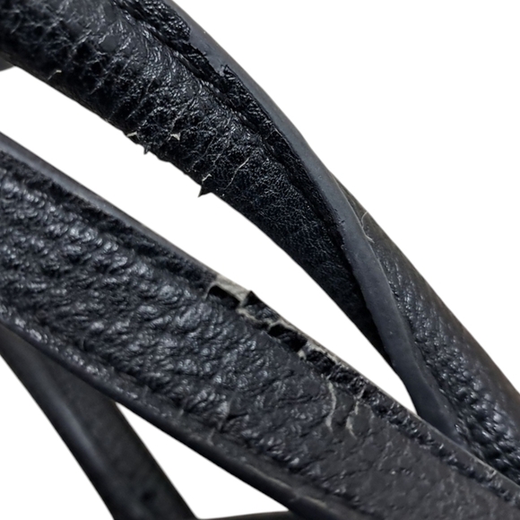 Tommy Hilfiger Black Satchel Shoulder Crossbody Bag | Gold Monogram | Classic - Picture 12 of 16